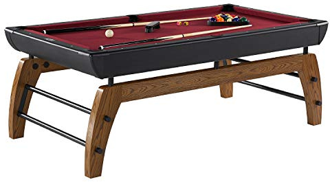 Hall of Games 7' ft Edgewood Pool Table with Billiard Ball and Cue Stick Set