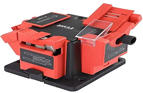 Bakaji Affûteuse électrique universelle multifonction puissance 65 W 6700 tr/min 4 adaptateurs aiguiseur couteaux ciseaux forets affûteur professionnel cuisine bricolage