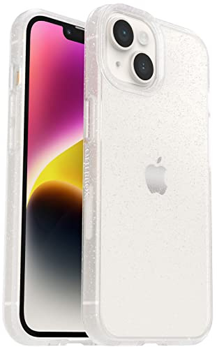 OtterBox iPhone 14 & iPhone 13 Prefix Series Case - Stardust (Clear/Glitter), Ultra-Thin, Pocket-Friendly, Raised Edges Protect Camera & Screen, Wireless Charging Compatible