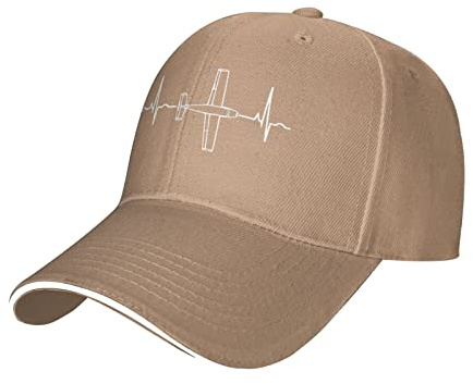 Pilote d'avion Heartbeat Réglable Sandwich Casquette à visière Sports de Plein air Casquette de Baseball Casquette de Camionneur