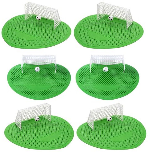 6 Coladores de Orinal con Fragancia, Protector para Orina, Divertidos Coladores de Urinario de Fútbol, Inserto de Urinario, Protector Contra Salpicaduras de Colador de Urinario