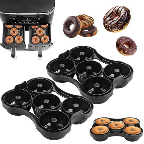 Ninja Airfryer Donut-Backformen Set (2 Stück), Wiederverwendbare Silikonform für AF300EU/AF400EU/AF500EU/SL400EU, Mini Gugelhupf Backform, Ninja Air Fryer Accessories