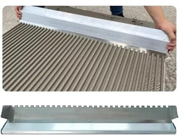 Truelle à dents carrées, peigne à mortier for truelle crantée, outils for truelle à carrelage crantée en acier inoxydable, épandeur de colle for carrelage(80cm/31.5in)