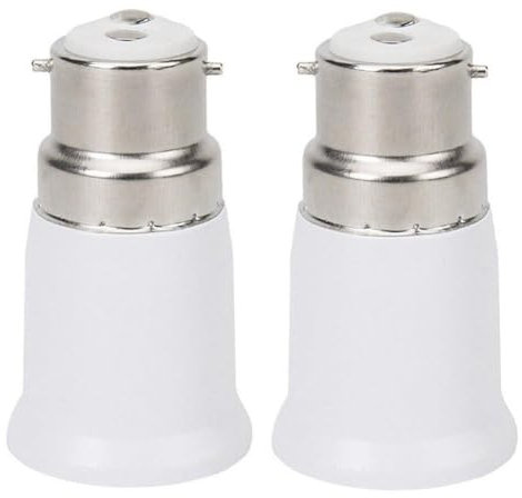 2Pack B22 to E27 Socket Converter, Socket Adapter,B22 To E27 ES Edison Screw Light Bulb Lamp Base Socket Converter,Screw to Bayonet Bulb Socket Adaptor Convertor,for LED Bulbs and Incandescent Bulbs