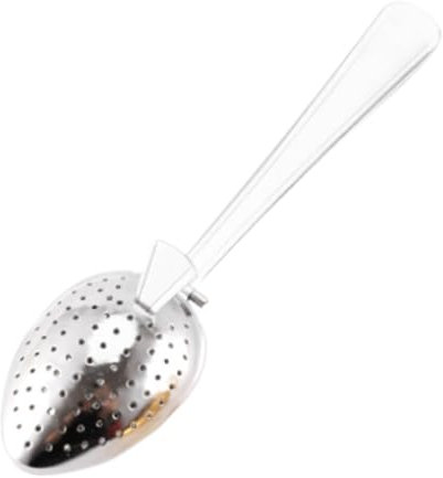 Loose Leaf Teaspoon – Precision Brewing Tool, Metal Infuser Stick, Compact Tea Strainer | Slotted Steel Chamber Feature, Extended Grip Scoop Build Teas Preparation Ritual for Lovers, Drinkers