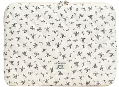 RuiDay Custodia per laptop, Custodia Computer Notebook, Borsa Imbottita, compatibile con laptop da 13/14/15 pollici, Borsa per accessori da viaggio (Nero, M)