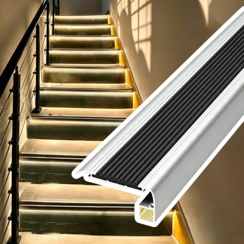 Perfil de Borde de Escalera Perfil de Remate para Escaleras de Metal con Ranura