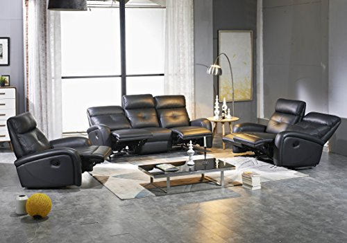 Mapo Möbel Voll-Leder Sofagarnitur Fernsehsofas Relaxsofas 5130-3+2+1-S