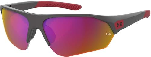 Under Armour Unisex-Kids UA 7000/S Rectangular Sunglasses, Grey, 64mm