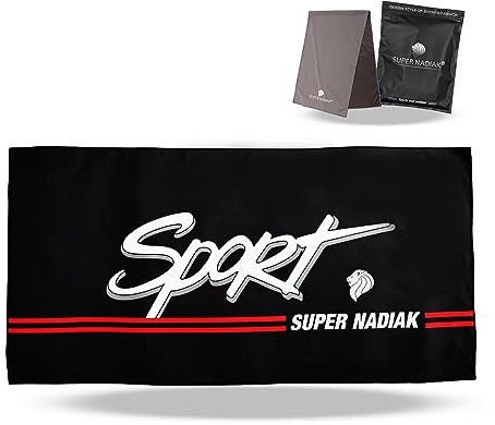 super NADIAK Toalla de Gimnasio - Microfibra Ultraabsorbente para Fitness, Pesas y Cardio - Secado Rápido - Compacta y Ligera (50x100 cm)