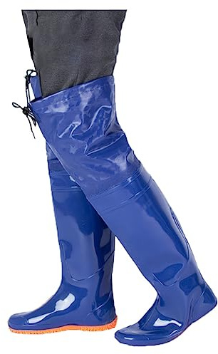 Watstiefel Landwirtschaftliche wasserdichte Watstiefel aus PVC, bequeme, rutschfeste und verschleißfeste Watstiefel mit Rindsrippensohle for Herren und Damen (Color : A4, Size : 44)