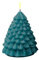Deluxe Homeart Indoor Flameless LED Candle - Christmas Tree - with Real Flame™ Technology - Battery Powered Candle (8.5 x 11.5 cm, Dark Green)