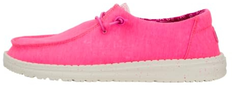 HEYDUDE - Wendy Canvas - Scarpe Donna Slip-On Sneakers - Mocassini, Neon Pink, 41