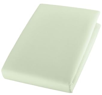 Cotonea Bio Spannbettlaken Edel-Linon Farbe Salbei-I089 Größe 70x140 cm