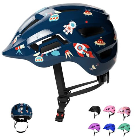 FAYDUDU Kleinkind Helm Kinder Fahrradhelm Baby Multi-Sport Verstellbarer Helm Sporthelm Radfahren Fahrrad Roller Skateboard Helm Leicht für Kinder Jungen Mädchen von 2-8 Jahren Alt (Astronaut, XS)