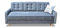 IMPAR24 Schlafsofa Bali, Sofa mit Schlaffunktion und Bettkasten, Klappsofa, Schlafcouch 213 x 94 x 93 cm, Couch in Veloursstoff, Farbe: Grau