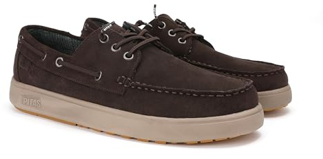 WALK IN PITAS | DAIKI Suede | Náuticos de Hombre | Mocasines para el Invierno | Zapatillas de Vestir | Zapatos sin Cordones | Deportivas Casual | Calzado Walkinpitas | Marrón 43