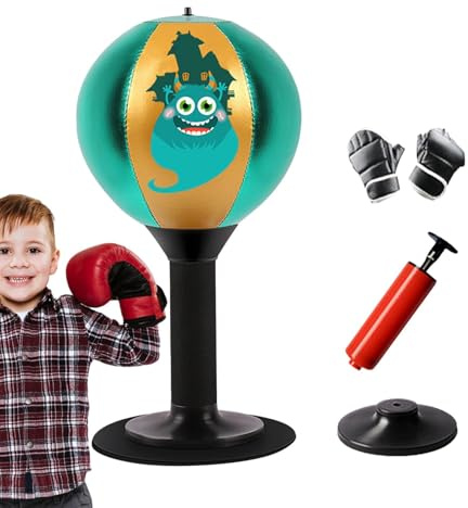 Sugkoppsbokväska, kontorsbokväska - söt tecknad slagboll - bärbara boxningsutrustningsleksaker, rolig kontorsboxningsboll för vuxna, äldre