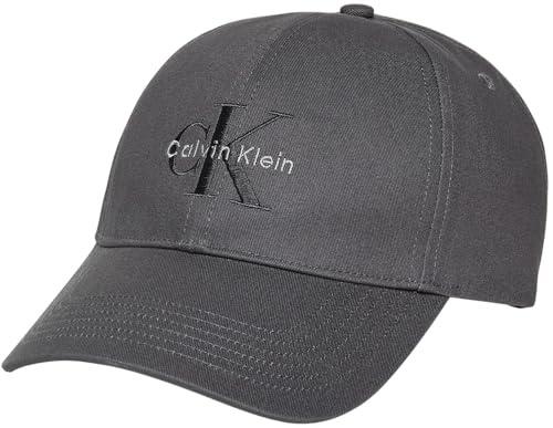 Calvin Klein Uomo Cappellino Embroidery Baseball cap Ricamato, Grigio (Charcoal Gray), Taglia Unica