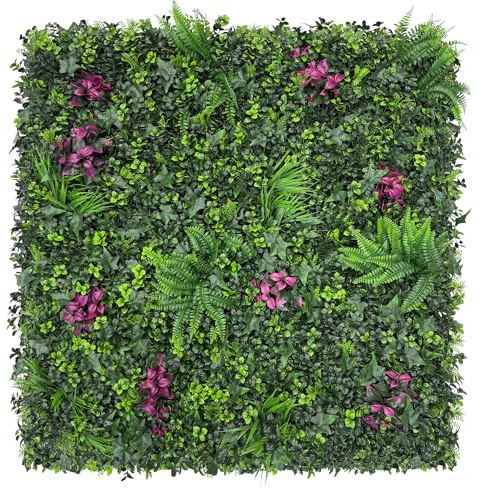 DOPGIB Greenery Grass Wall Boxwood Plant Panel: 20x20(16P) with UV Resistant Green Leaves Faux for Interior Wall, Greenery Backdrop,Garden and Indoor Outdoor Wall&Fence Covering Privacy