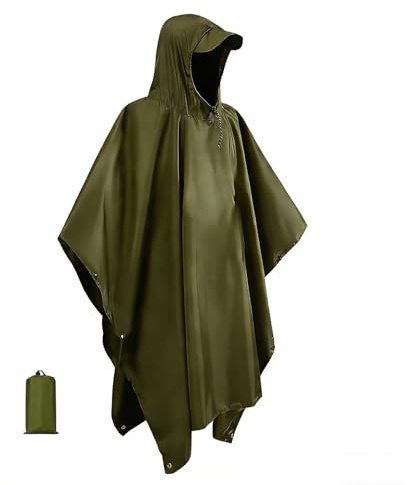 DLNXRUIS Poncho Antipioggia,140 * 210cm Poncho Antipioggia Trekking Ripetibile，Mantella Portatile,Adatto Per Campeggio E Trekking