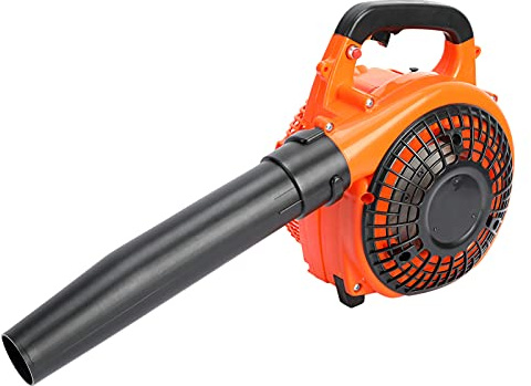 26cc Petrol Leaf Blower, Hand Held Garden Blower, Snow Blower for Patio Cleaning, Lawn Care, Leaves Garden, Grass, Dust, 250km/h, Lightweight & Ergonomic Design (Orange)