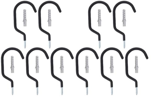 Homoyoyo 10pcs Heavy Duty Metal Bike Hangers Wall Mounted Pedal Bicycle Hooks Garage Storage Organizer for Indoor Cycling and Basement Use