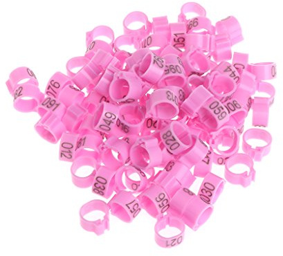 Taxiner 100Pcs 10mm Identify Ring Carrier Pigeon Training Supplies Leg Number Bird Bands