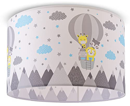 Paco Home Deckenleuchte Kinderzimmer Deckenleuchte Kinderzimmer Feuerwehr Straße Polizei Jungen Mädchen E27