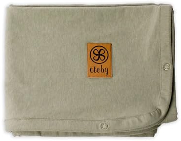 Cloby Babydecke mit UV-Schutz (UPF 50+) multifunktional Decke Sonnenschutz Kinderwagen Babyschale olive