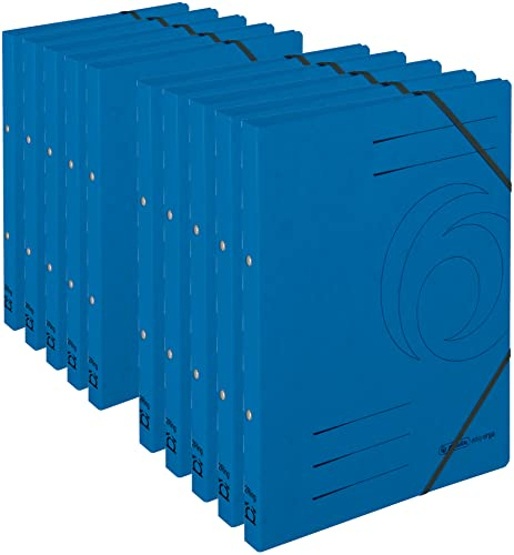 herlitz 11255437 Ringhefter Quality, A4, blau, 2 Ring-Mechanik, Rückenbreite 25 mm, 10 Stück