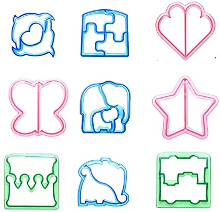 Sharplace Sandwich-Ausstecher-Set, Ausstecher zum Backen, Brot-Ausstecher in verschiedenen Formen für Jungen und, einfach zu bedienen, Spaß für die, 9 STÜCKE