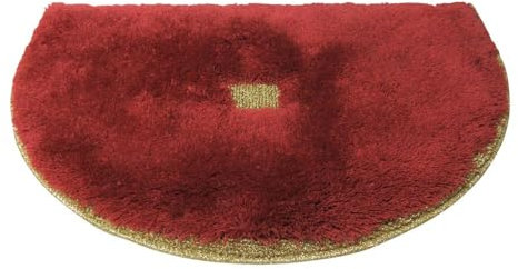 Nicol Badteppich Piazza 80 x 50 Farbe Halbrund Terracotta Kontur mit Goldmetallisiertem Garn 862156