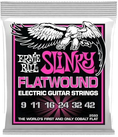 Ernie Ball Super Slinky Flatwound Electric Guitar Strings 9-42 Gauge (P02593)