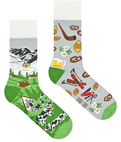 Spox Sox - calcetines coloridos, divertidos y extravagantes - un regalo divertido, 40-43, Alpine