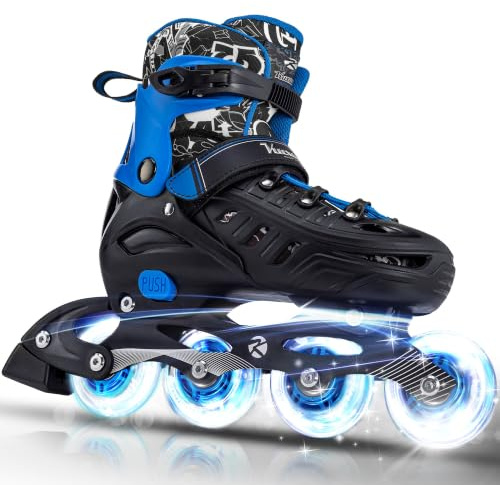 Kuxuan Skates inline-skridskor för barn justerbara roliga