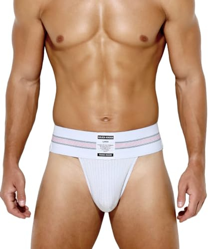 Casey Kevin Jockstrap herrunderkläder suspension trosor atletisk sport stringtrosor, A1-vit, XXL