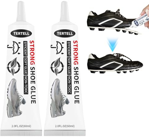 SilverChry 2 x 60 ml Colla Extra Forte per Suola di Scarpe, Impermeabile - per Borse, Cinture, Giacche di Pelle