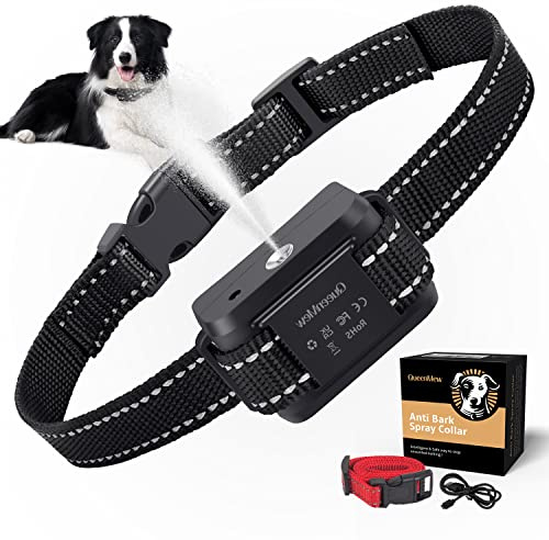 Bubbacare Collare Antiabbaio per Cani, Auto Collari Antiabbaio Ricaricabili Regolabile, Collare Anti Abbaio Sicuro Spruzzo e Vibrazione Efficaci per Cane Piccolo Medio Grande