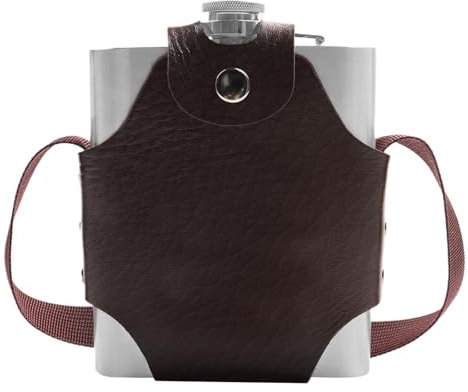 Fiaschetta Tascabile XL Fiaschetta Tascabile in Acciaio Inox con Borsa per il Trasporto 18oz/523ml Fiaschetta per Alcool Liquori Whisky per Escursionismo,Arrampicata,Bar,Feste
