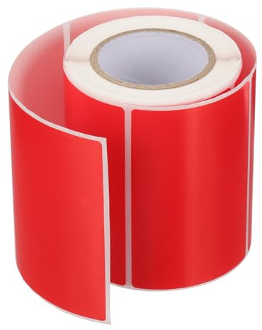 PATIKIL 2 x 3 Inch Rectangle Inventory Color Coding Labels 1 Roll, Square Self-Adhesive Inventory Label Stickers for Office Home Organization Name Tags, 250 Per Roll, Red