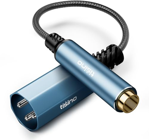 Tisino 6.35mm Jack to XLR Balanced Adapter Cable(1.5m/5FT | 1/4 Female to XLR Male Stereo Audio Adapter Interconnect Cable for Mixers, Microphones, Amplifiers, Guitars, PA