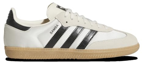 Adidas Originals Samba Satin - Girls' Grade School (JQ3644, Cream White/Gum/Core Black), Cream White/Gum/Core Black, 6 US Big Kid