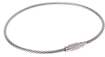 Clip per fibbia portachiavi in filo di acciaio inossidabile per portachiavi per cavo cavo per ebreo