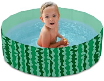 Flur Hård barnpool 80 x 20 cm fruktmönstrad PVC med halkfri botten, säker och enkel att montera utomhuspool