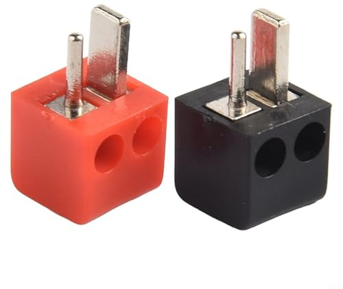 2 Pack Speaker Connectors 2 Pin DIN Type with Screw Connections Suitable for Electronic and Audio Cable Termination