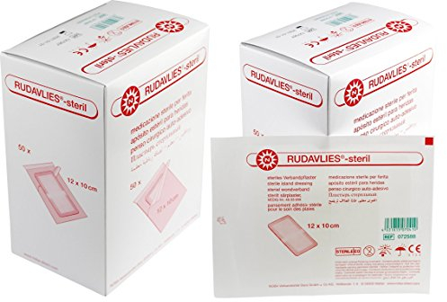 100 Stück steril Wundpflaster Rudavlies steril Pflaster versch. Größen (12 cm x 10 cm)