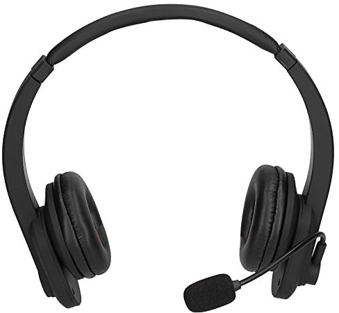ASHATA Casque sans Fil avec Microphone, Casque de Jeu Bluetooth 5.0 Casque Supra-auriculaire sans Fil avec Noise CanceMic, Autonomie de 20 à 40 Heures, pour Bureau/Centre D'appels/pour Skype