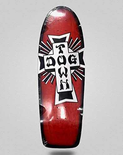 Dogtown Skate Deck Planche Cross Logo 70s Classic Deck 10x30 Black Fade Red