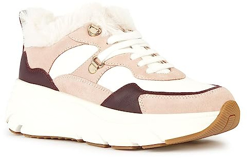 Geox D Diamanta C, Scarpe da ginnastica Donna, White Nude, 40 EU